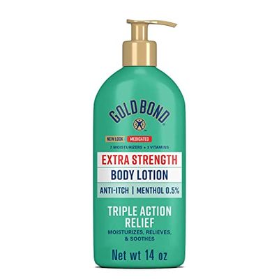 Gold Bond Medicated Extra Strength Body Lotion, 14 oz., Moisturizes, Relieves &amp; Soothes