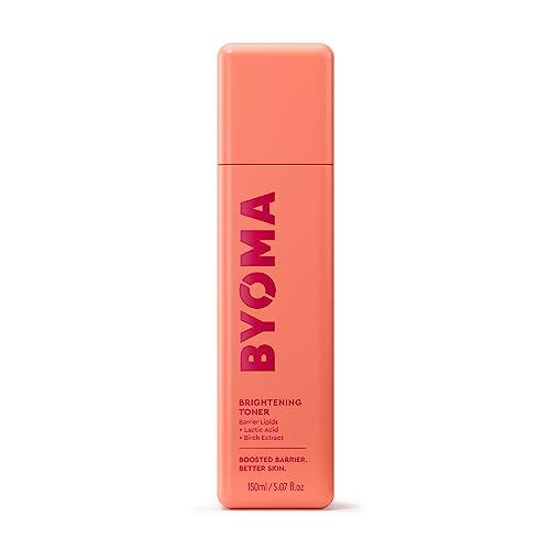 BYOMA Brightening Toner - Gently Exfoliating, Brightening Facial Toner with Lipids &amp; Lactic Acid - Alcohol Free Toner - Brighten &amp; Hydrate Skin - Barrier Repair Toner - 5.07 fl. oz