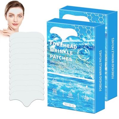 Forehead Wrinkle Patches,Anti Wrinkle Patches with Hydrolyzed Collagen And Vitamin E, Face Tape for Wrinkles Forehead Wrinkles Care,Forehead Wrinkle Patches with Aloe (24PC)