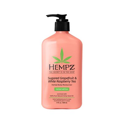 Hempz Body Lotion - Sugared Grapefruit &amp; Raspberry Moisturizer Daily Moisturizing Cream, Shea Butter, Aloe, Body Moisturizer - Skin Care Products, Hemp Seed Oil - 17 Fl Oz