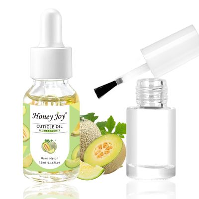 Cuticle Oil Scented Moisturizing Nail Oil, Organic Rosehip Cuticle Remover Liquid, Ultra Nourishing Nail Care, Infused with Real Flowers for Nails &amp; Nail Oil Cuticle, 0.5 fl. oz (15ml, Hami Melon)