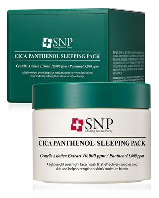 [K Beauty Snp] CICA Panthenol Moisturizing Cream | Overnight Face Cream | Soothing, Moisturizing, and Hydrating Facial Mask with Hyaluronic Acid | Korean Skin Care Overnight Moisturizer | 3.38 Fl Oz