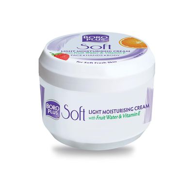 BOROPLUS Light Moisturizing Cream with Vitamin E | Lightweight Moisturizer for Face, Hands &amp; Body | Soothes, Nourishes &amp; Softens Dry Skin | Gives 24-Hour Moisturization | 3.38 Fl Oz (100ml)