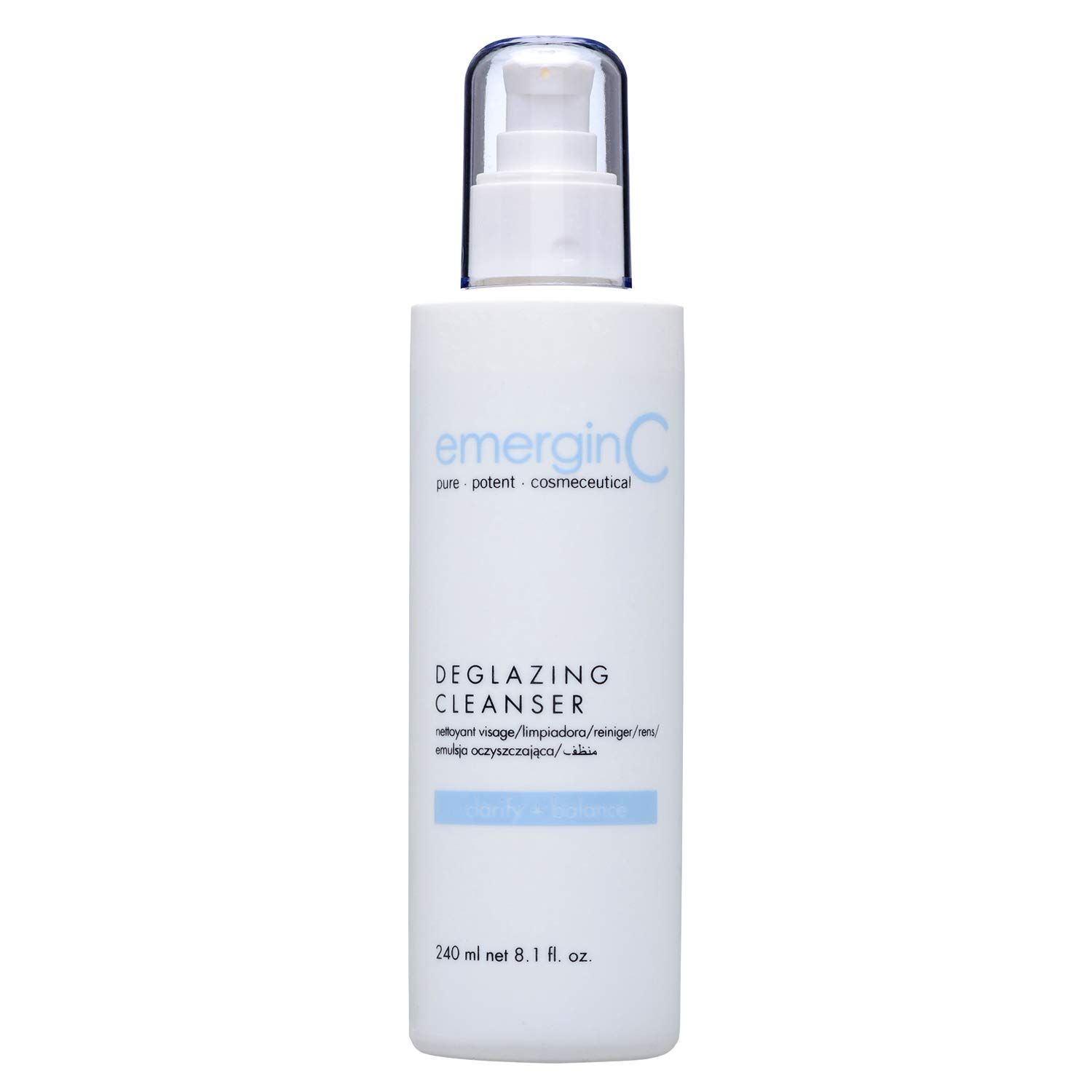 emerginC Deglazing Cleanser - Face Wash for Oily, Combination + Blemish Prone Skin, Soap-Free Facial Cleanser (8.1 oz, 240 ml)