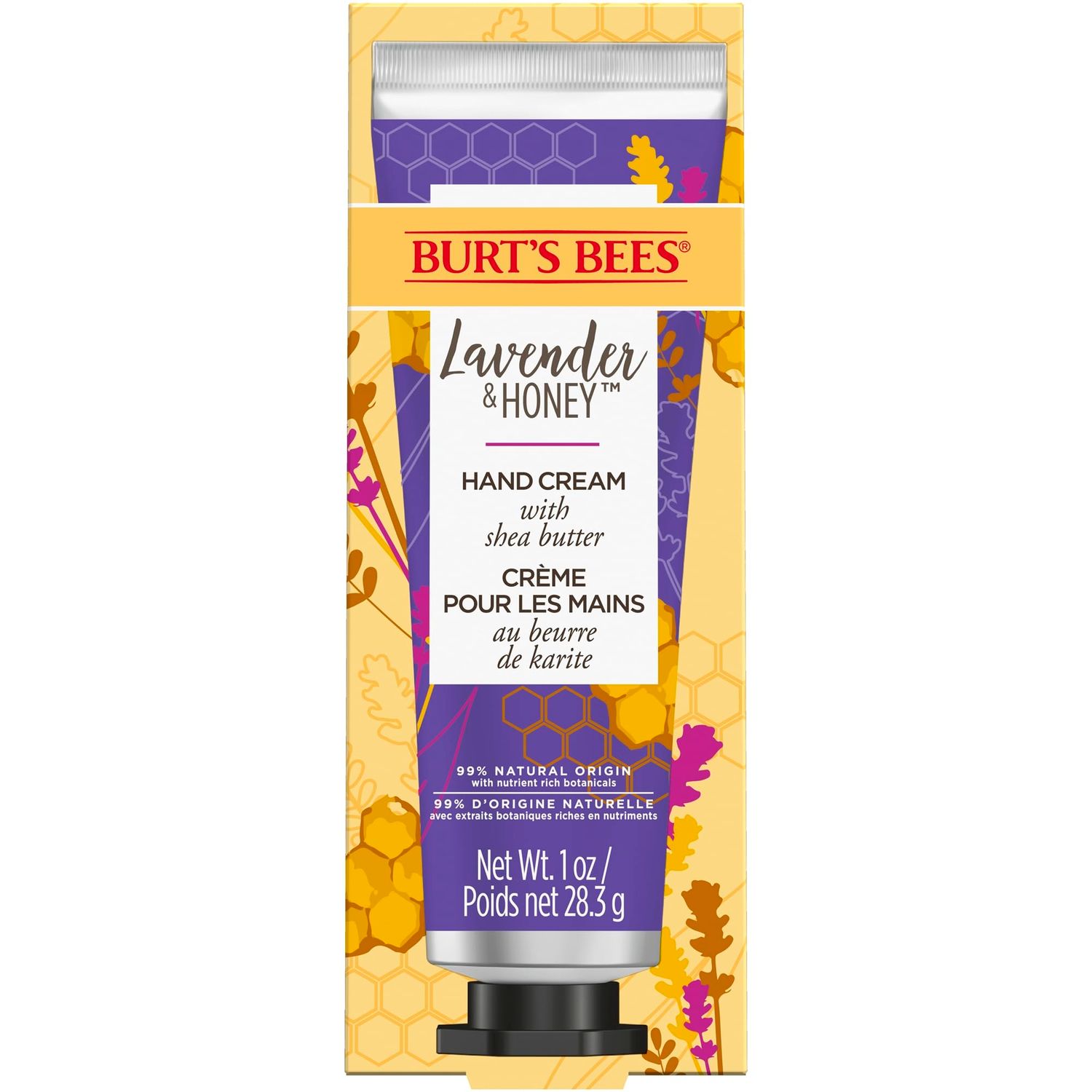 Burts Bees Lavender and Honey Hand Cream with Shea Butter, 1 Ounce