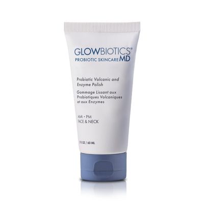 Glowbiotics Volcanic &amp; Enzyme Polish: Probiotic Brightening Facial Scrub with Malic Acid for Luminous Skin, Exfoliator for Face &amp; Neck, Suitable for All Skin Types, 2 Fl Oz