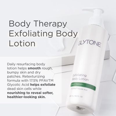 Glytone Glycolic Acid Exfoliating Body Lotion, Keratosis Pilaris Lotion For Rough And Bumpy Skin, Dry Skin Lotion, 17.5% PFAV Glycolic Acid, Fragrance Free Body Lotion, Skin Care Moisturizer 8.4 Fl.Oz