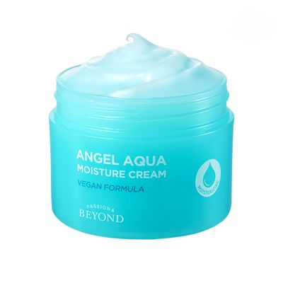 BEYOND Angel Aqua Cream (5.1fl oz) - Instant Cooling, Hydrating, Soothing Lightweight Face Gel Moisturizer, Sleeping Mask. Korean Skin Care, Vegan. Cica, Hyaluronic Acid, Panthenol.