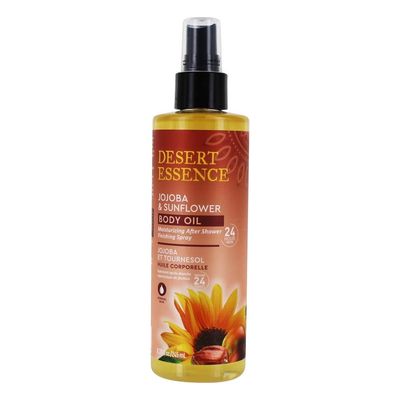 DESERT ESSENCE Jojoba &amp; Sunflower Body Oil Spray, 8.28 FZ