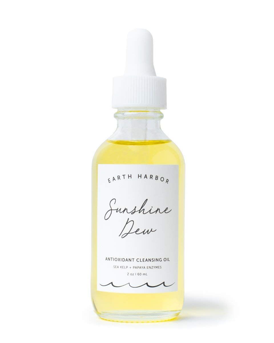 Earth Harbor | SUNSHINE DEW Cleansing Oil - Deep Cleanse &amp; Makeup Remover | Papaya Enzymes + Sea Kelp | 2 fl oz