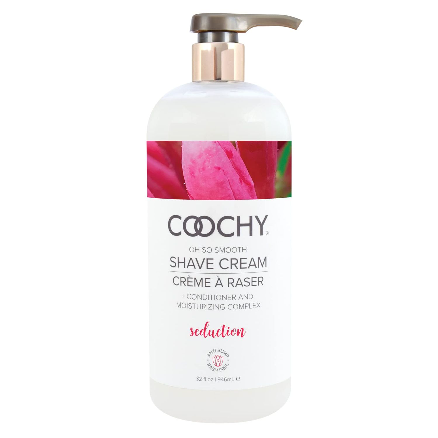 Coochy Intimate Shaving Cream | Shave Conditioner &amp; Moisturizer for Face &amp; Body | Ideal for Sensitive Skin Care, Anti-Bump | Seduction, 32 oz