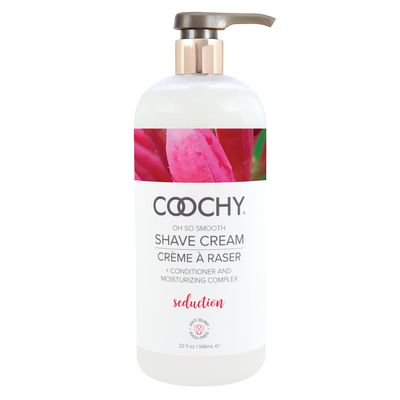 Coochy Intimate Shaving Cream | Shave Conditioner &amp; Moisturizer for Face &amp; Body | Ideal for Sensitive Skin Care, Anti-Bump | Seduction, 32 oz