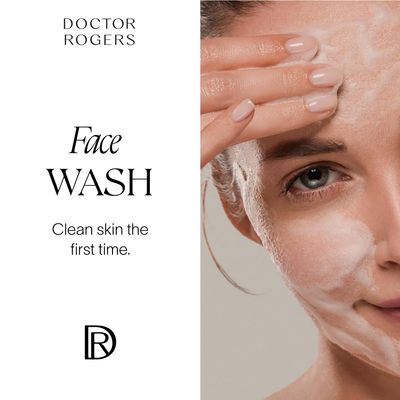 Doctor Rogers Face Wash, Gentle Face Cleanser For Women & Men, Hydrating Face Wash For Sensitive, Dry & Combination Skin, Dermatologist-Created Daily Facial Cleanser For SkinCare Routine, 5 fl oz Tube