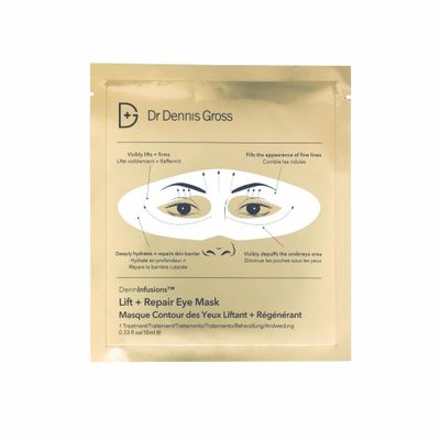 Dr Dennis Gross DermInfusions Lift + Repair Eye Mask | Visibily Lift + Firm, Fills the Appearance of Fine Lines, Hydrates + Repairs Skin Barrier, Visibly Depuffs Undereye Area | 1 Treatment 0.33 fl oz