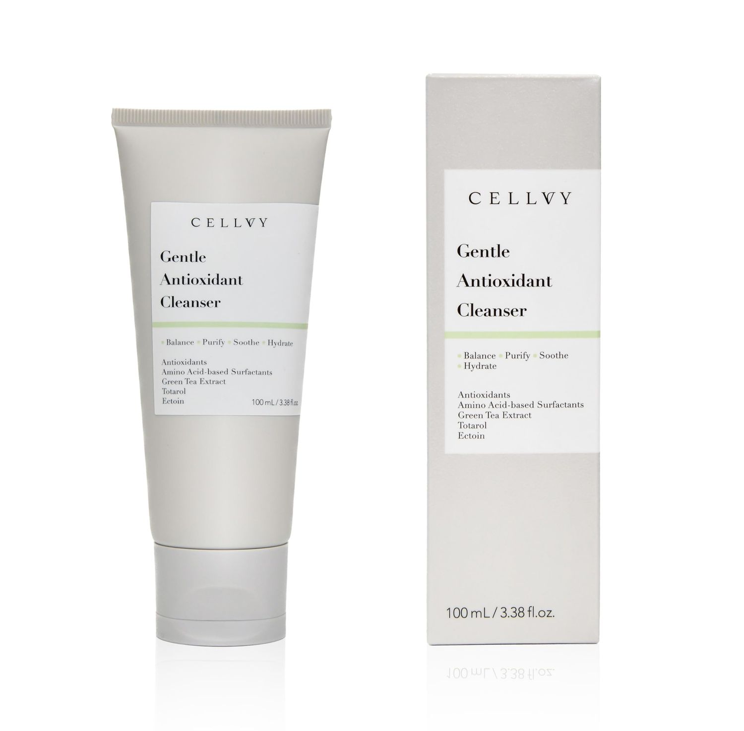 CELLVY Gentle Antioxidant Cleanser, Daily Anti-Aging Hydrating Face Wash, Nourishing, Balancing, and Deep Cleansing, Antioxidant Rich w/Green Tea Extract, pH balance