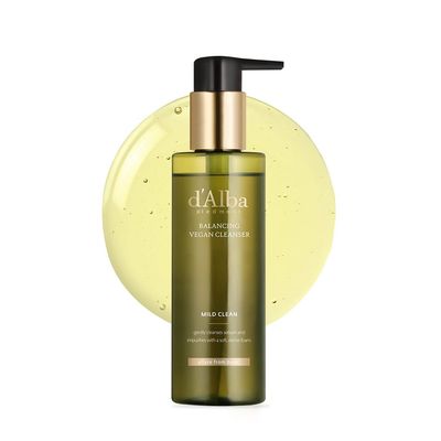 d&#39;alba Piedmont Italian White Truffle Mild Skin Balancing Vegan Cleanser, Hydrating and Calming Cleanser, Mild pH Cleanser with White Truffles for Sensitive Skin, Non-Tightening Gentle Formula
