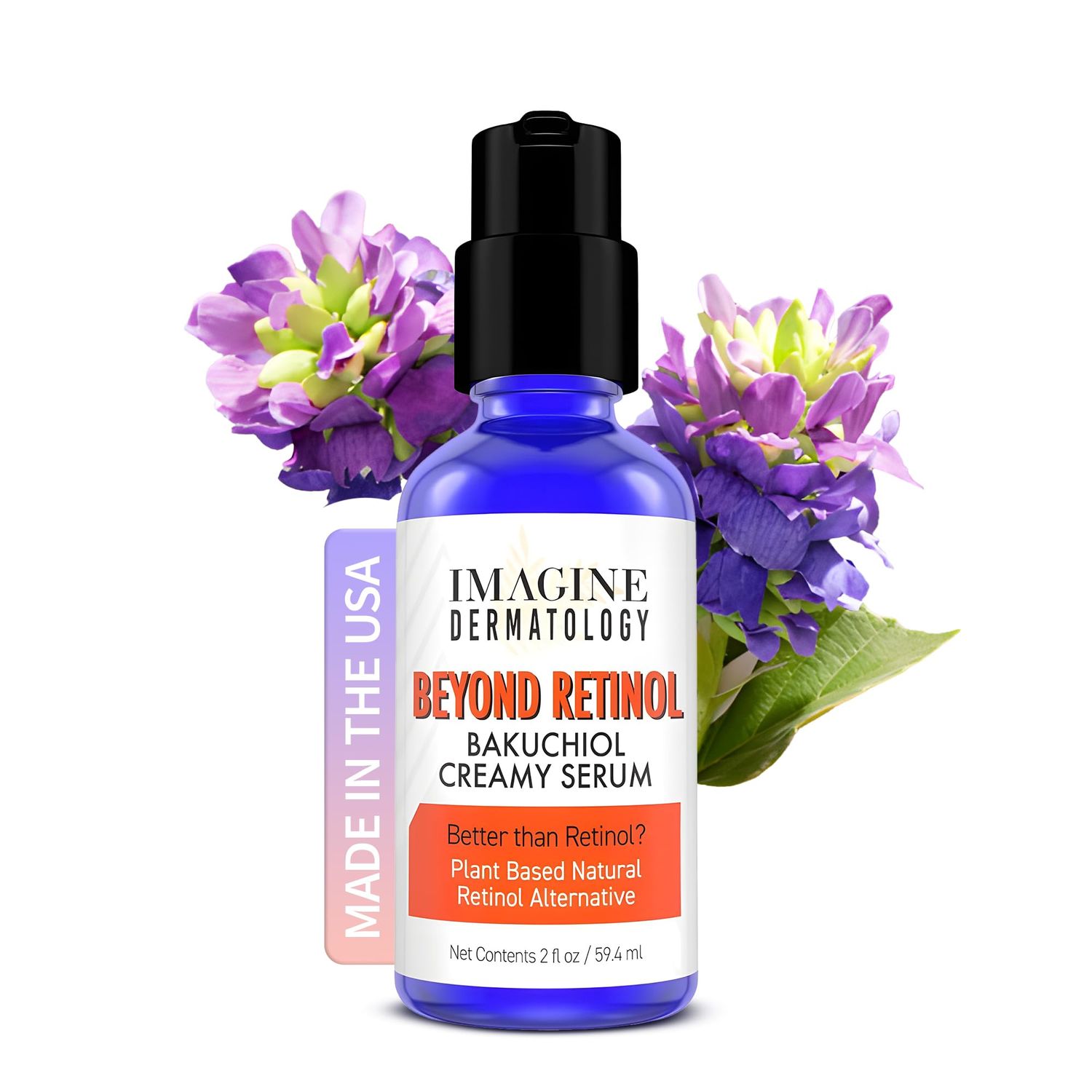 Beyond Retinol Bakuchiol Creamy Serum - G3L Delivery System for Anti-Aging &amp; Anti Wrinkle - Bakuchiol Moisturizer, Bakuchiol Serum, Bakuchiol Retinol Alternative - Bakuchiol Oil, 2 fl oz/59.4 ml