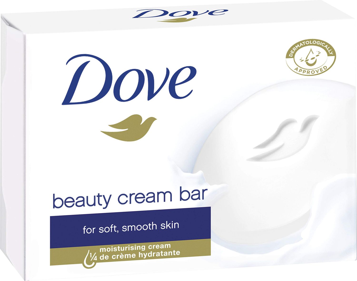 Dove White Moisturizing Cream Beauty Bar, 3.17 Ounce