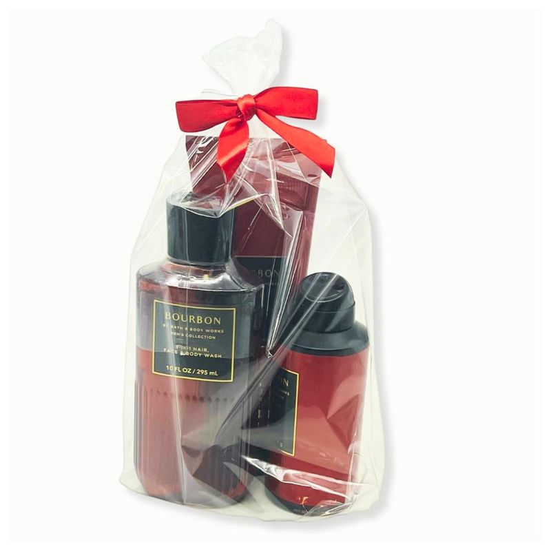 Bath &amp; Body Works Bourbon for Men 3pc bundle - Gift Pack for Holiday - Body Wash - Body Cream - Body Spray