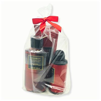 Bath &amp; Body Works Bourbon for Men 3pc bundle - Gift Pack for Holiday - Body Wash - Body Cream - Body Spray