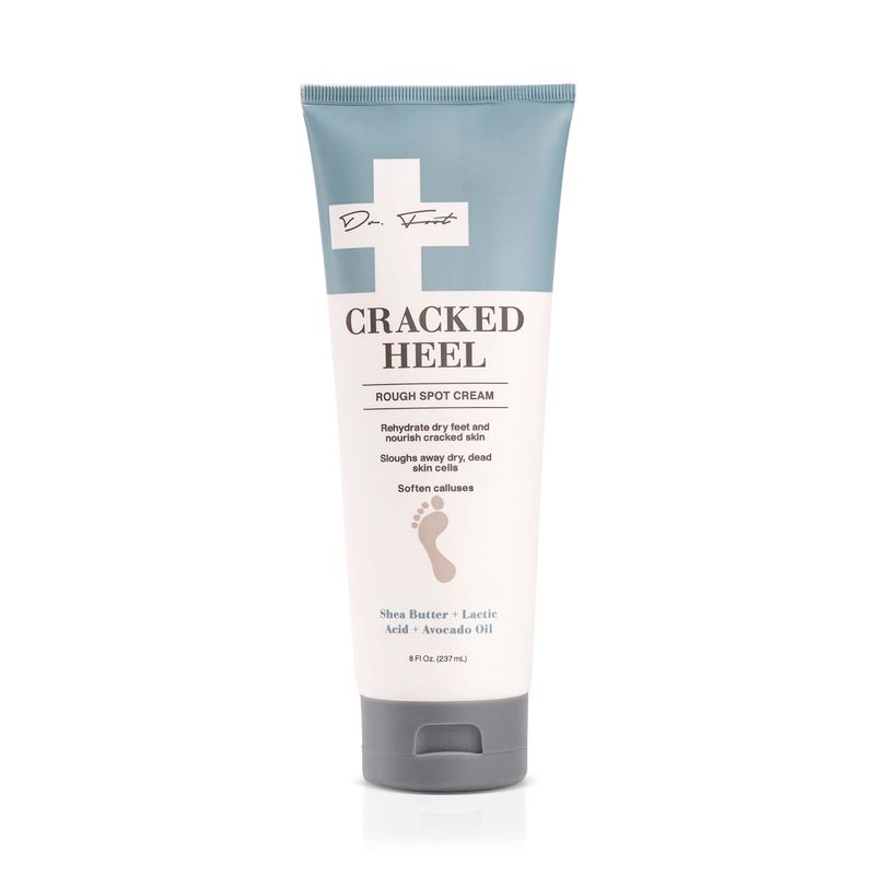 Dr. Foot Cracked Heel Repair Cream 8 Fl Oz - Moisturizing Lotion with Shea Butter &amp; Lactic Acid, Softens Calluses &amp; Dry Skin on Feet