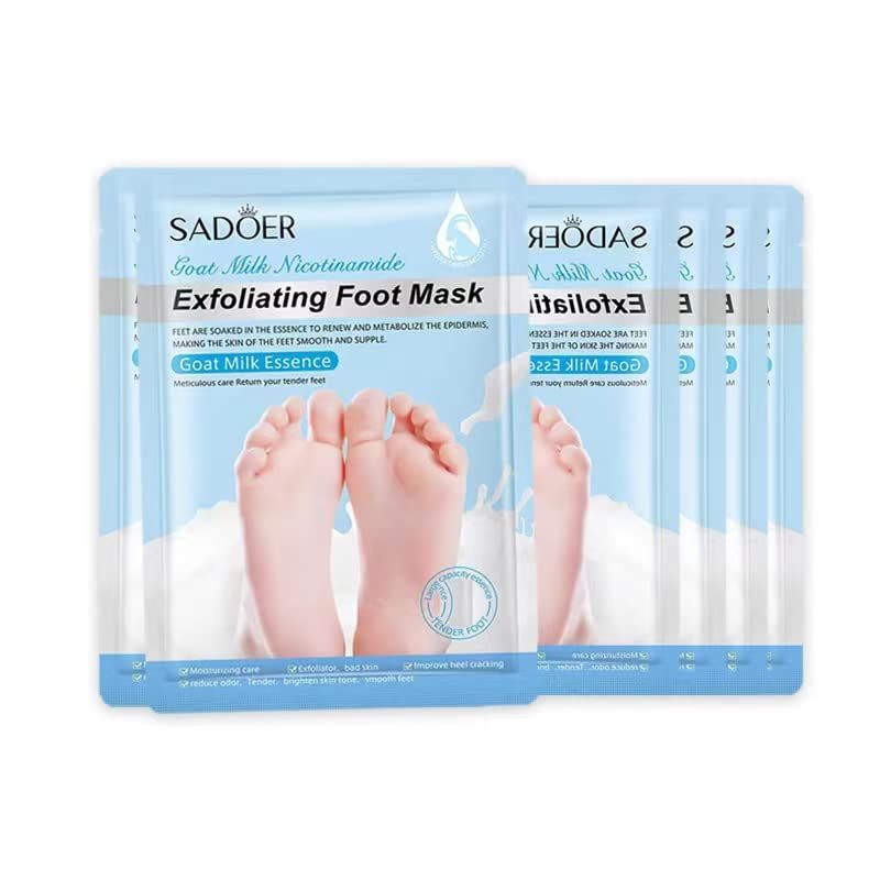 Foot Peel Mask 6 Pack Foot Spa Foot Care For Women Peel Mask With Lavender For Men And Women Feet Peeling Mask Exfoliating, Callused Foot Mask Peel,foot Mask For Dry Dead Skin (Goat Milk)