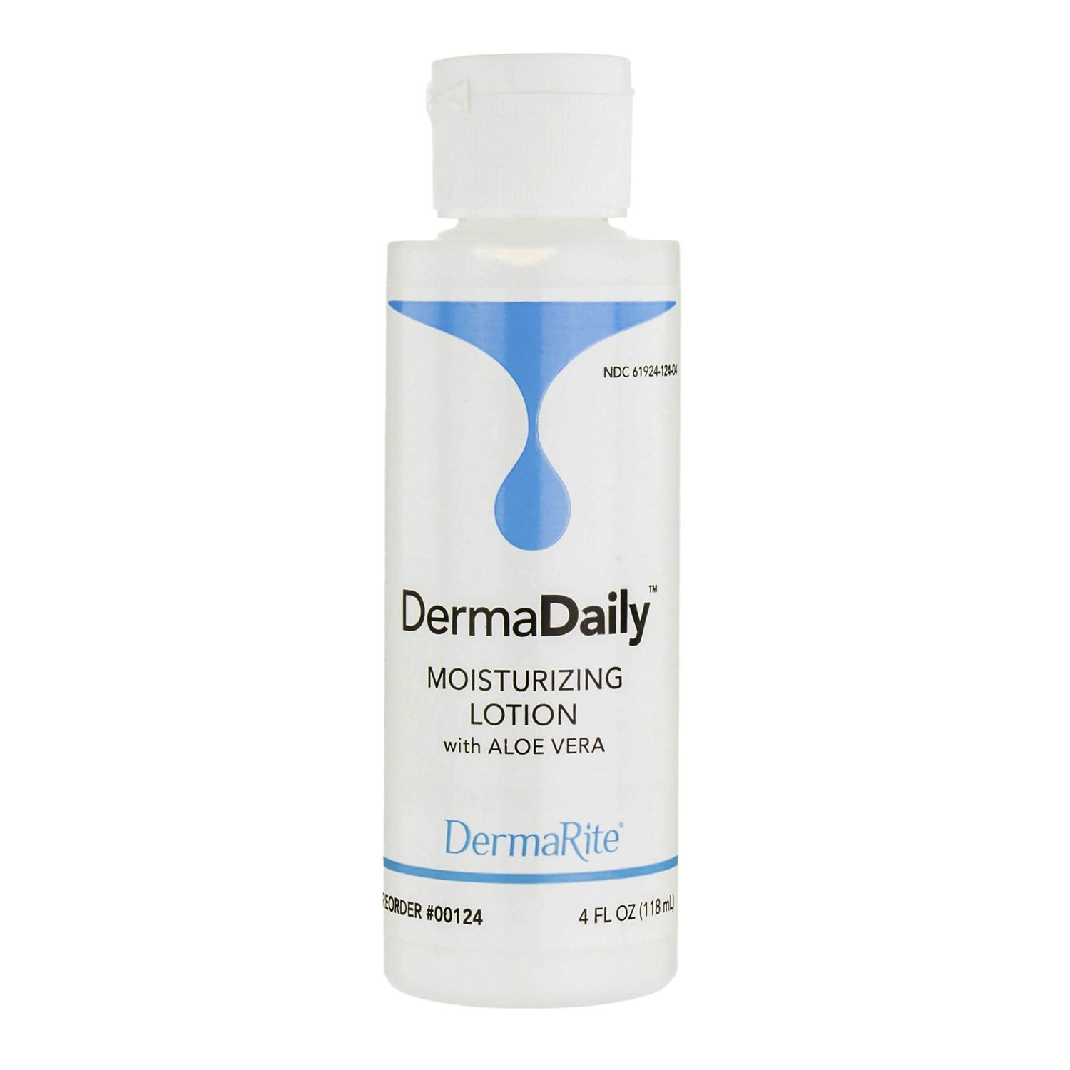 DermaRite&#39;s DermaDaily Moisturizing Lotion for Hand and Body - Daily Use Skin Moisturizer with Aloe Vera, Non-Greasy Formula - 4 oz. Bottle, 2 Count