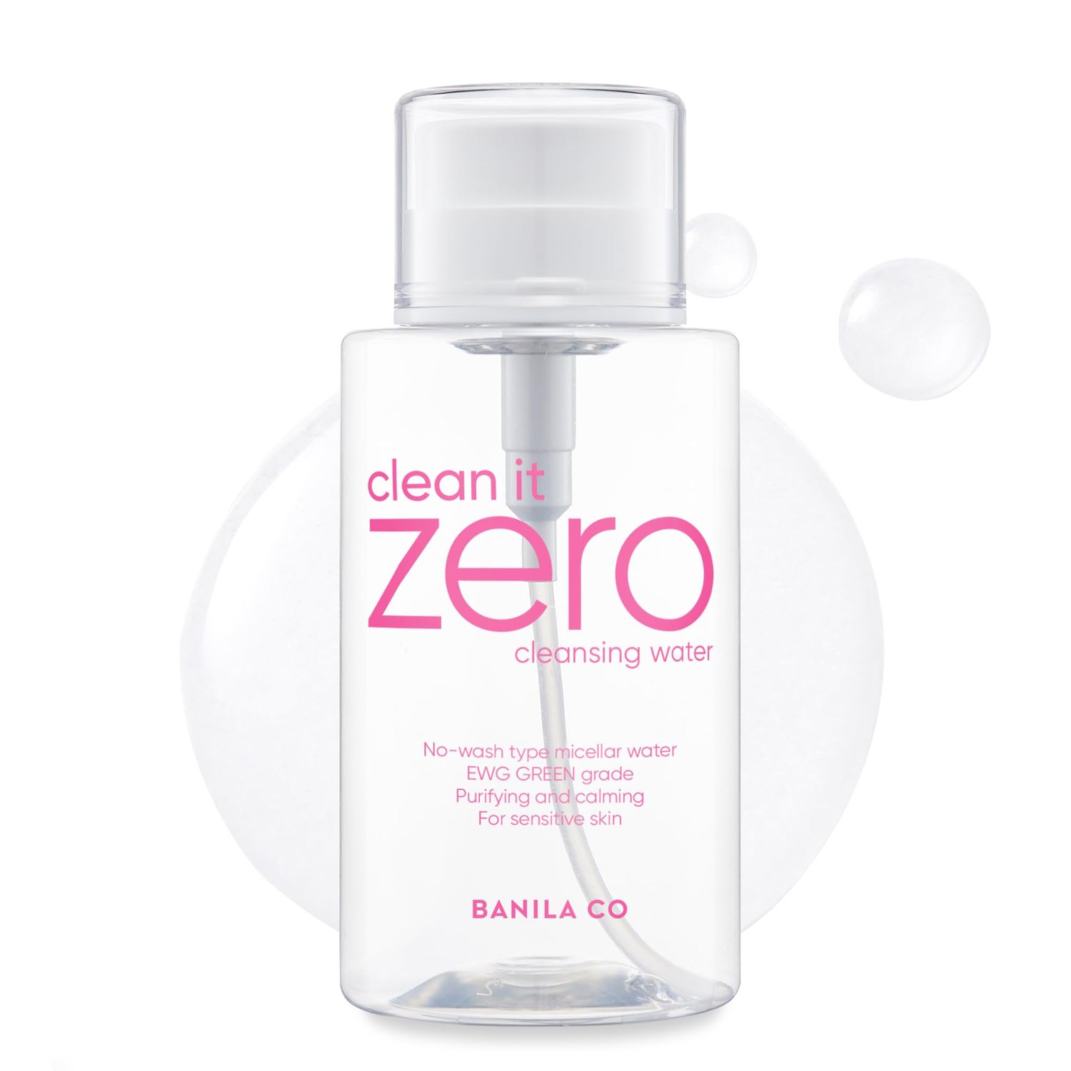 BANILA CO Clean It Zero Cleansing Water Makeup Remover, Gentle Micellar, No Rinse, for all skin types, sensitive skin