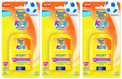 Banana Boat Spf#50+ Kids Sport Stick 0.5 Ounce (14ml) (3 Pack)