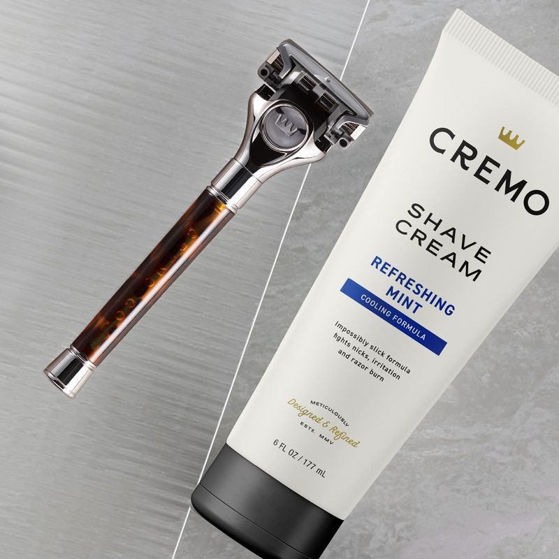 Cremo Shaving Cream, Barber Grade Cooling Shave Cream, Astonishingly Superior Ultra-Slick Shaving Cream for Men, Fights Nicks, Cuts and Razor Burn, 6 Fl Oz