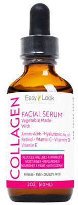 Collagen Serum for Face - Anti-Aging Facial Serum, Tighten Lift Hydrate &amp; Plump All Skin Types, Reduce Fine Line &amp; Wrinkles 2oz