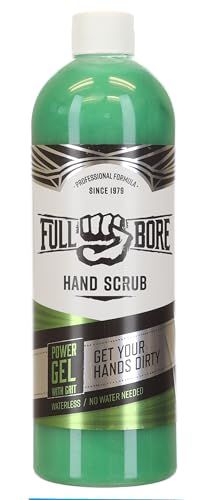 Full Bore Power Gel Waterless Hand Cleaner with Grit, 16 oz Squeeze Bottle - Removes Oil, Grease, Dirt, Filth without Harsh Chemicals
