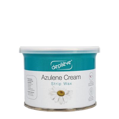 Depileve Strip Wax for Hair Removal - Rosin Wax - Azulene Cream - Gentle and Calming Formula for Sensitive Skin of Underarms, Upper Lip, Bikini Line, and Sensitive Areas - 14 oz.