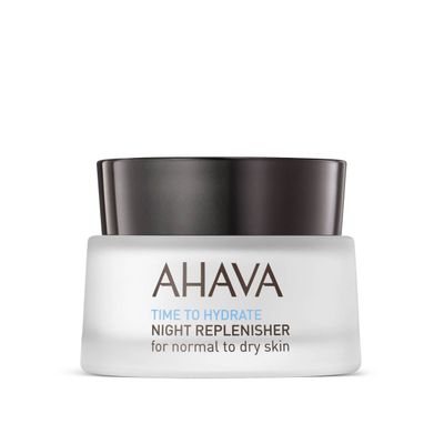 AHAVA Time To Hydrate Night Replenisher, Normal To Dry Skin - Rich &amp; Velvety Cream for Deep Hydration, Fight Overnight Dehydration &amp; Reinforce Skin Barrier, with Osmoter, Jojoba &amp; Vitamin E, 1.7 Fl.Oz