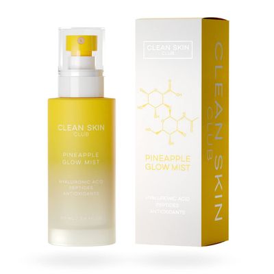 CLEAN SKIN CLUB Pineapple Glow Mist | Hyaluronic Acid + Peptides | Papaya + Coconut Extracts | Hydrating &amp; Fortifying Face Spray | Vegan &amp; Cruelty Free