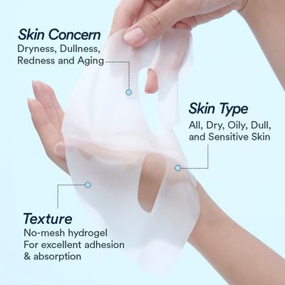 ANOTHERFACE PEPTATHENOL Aqua Balance Mask 4pcs, Overnight Deep Hydrating Hydrogel Mask Pack, Korean skin care, Pore Minimizing, Lifting &amp; Firming, Anti-aging wrinkle care, Non-irritation, Vegan