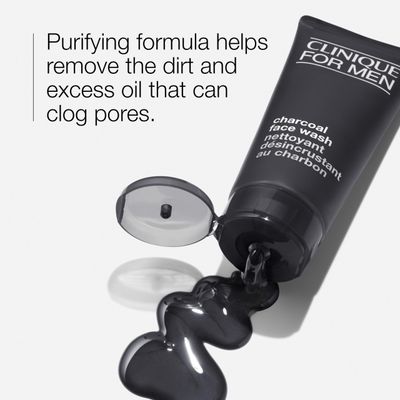 Clinique For Men Charcoal Face Wash | Detoxifying + Refining, 6.7 Fl Oz