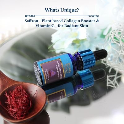 Blue Nectar Saffron & Manjish Face Oil - Original Kumkumadi Oil for Face | Ancient Glow Serum Face Moisturizer for Glowing Skin | Plant-Based Collagen Booster for Women & Men (26 Herbs, 1Fl Oz)