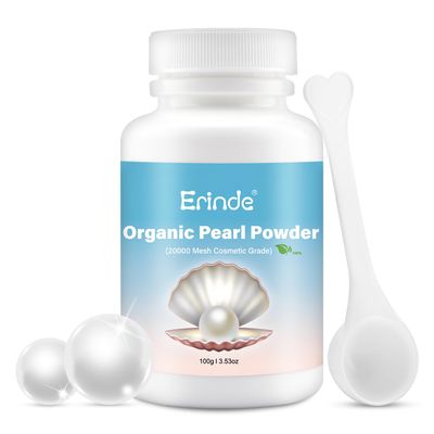 Erinde Pearl Powder Organic, 100% Natural Freshwater Organic Pearl Powder for DIY Face Mask Cream Serums Lotion, Cosmetic Grade Pearl Powder, 100g/3.52oz