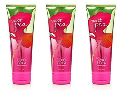 Bath &amp; Body Works Sweet Pea 8.0 oz Ultra Shea Cream (3 Pack)