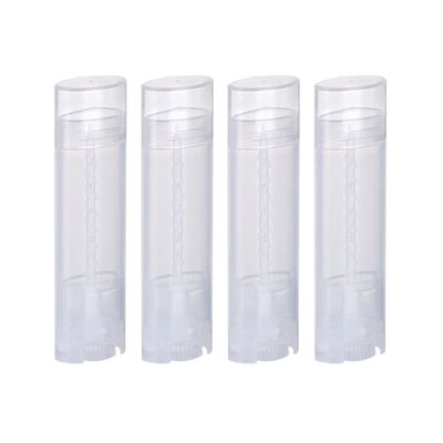 Ewanda store 5ml Oval Lip Balm Tubes,100PCS Plastic Clear Empty Oval Oval Deodorant Containers Lip Gloss Container Holder With Caps