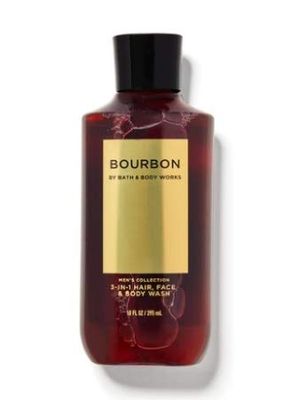 Bath &amp; Body Works Bourbon - Ultra Shea Body Cream 8 oz, 2-in-1 Hair + Body Wash 10 oz &amp; Deodorizing Body Spray 3.7 oz - Set
