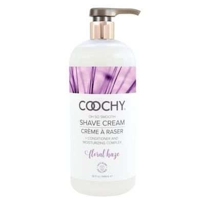 Coochy Intimate Shaving Cream for Women Sensitive Skin, Shave Conditioner &amp; Moisturizer for Face &amp; Body, Shave Cream, Anti-Bump, Floral Haze, 32 oz
