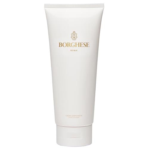 Borghese Crema Saponetta Creme Cleanser - Gentle Face Cleanser for Enlarged Pores, Tone &amp; Texture with Sea Salt &amp; Hyaluronic Acid, For All Skin Types