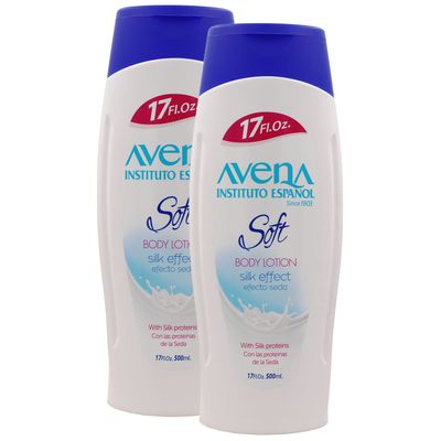 Avena Instituto Espaol Body Lotion Soft, Moisturizer, Softens and Smoothens your Skin, 2-Pack of 17 Fl Oz, 2 Bottles