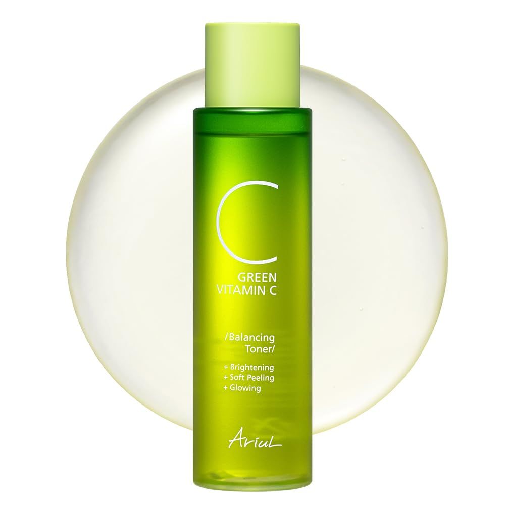 Ariul Green Vitamin C Balancing Toner, 5.3 fl oz (150 ml), Ariul Vitamin Toner, Lotion, Skin Care, Vegan, Vegan, Moisturizing, Exfoliating Care