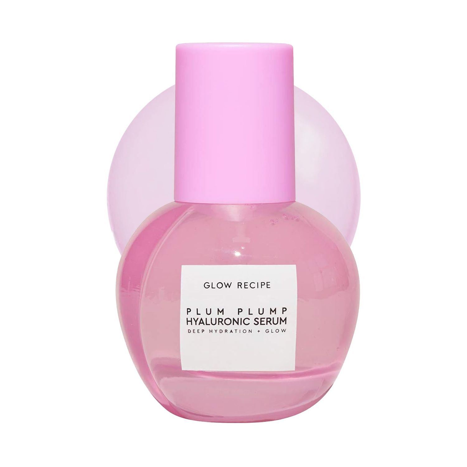 Glow Recipe Plum Plump Hyaluronic Acid Serum - Hydrating Korean Skin Care + Face Serum for Women &amp; Men with Antioxidant Plum + Vitamin B5 to Repair Skin Barrier &amp; Lock-In Moisture (30ml)