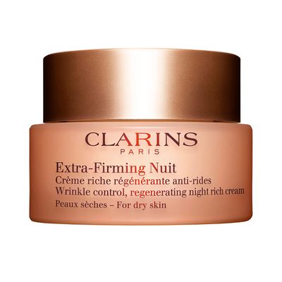 CLARINS Extra-Firming Night Cream | Anti-Aging Moisturizer | In Just 2 Weeks, Skin Appears Visibly Regenerated, Firmer and Tighter* | Evens Skin Tone | Nourishes and Soothes | Dry Skin Type | 1.6 Oz