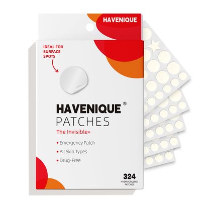 Havenique Pimple Patches for a Face Pack of 324, Acne Patches Hydrocolloid Patches for Covering Zits and Blemishes for Skin Care Spot Day and Night with Salicylic Acid, Tea Tree Oil 9 Star Patches