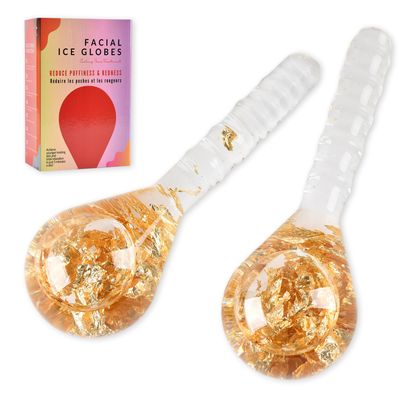 Facial Ice Globes, Cryo Stick Ice Globe for Face Eye Neck, Cooling Ball Skin Care Kit to Reduce Puffiness and Dark Circles, Smooth Wrinkles Lighten Spots, Tighten Pores, Beauty Tool for Women Girl